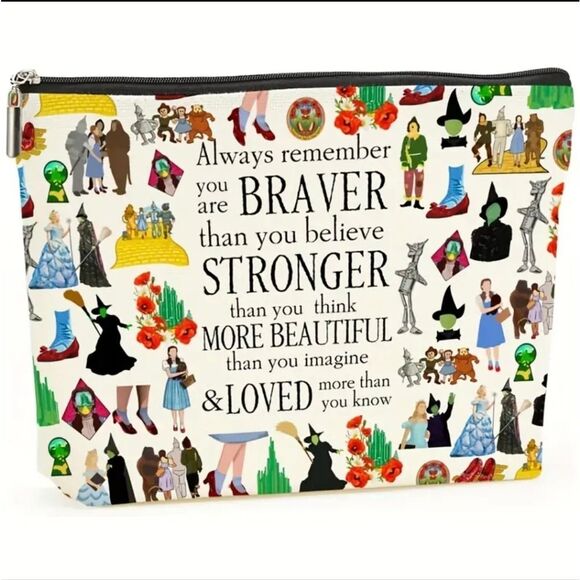 Wizard of Oz Themed Makeup Toiletry Canvas Bag - Picture 1 of 6